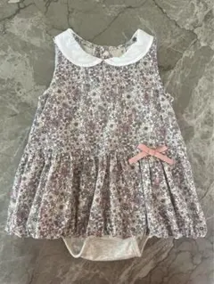 petit main 花柄ロンパース ワンピース 70cm ベビー 女の子