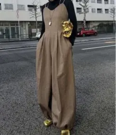 Ameri CROSS JACQUARD ROMPERS ブラウン