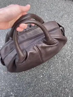 茶レザー　ハンドバッグ