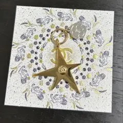 即日発送⭐️星型フック 金色花チャーム