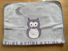 美品FURLA フクロウデザイン膝掛けブランケット