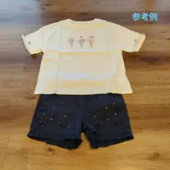 メゾピアノ ミニリボンつき裾フリルショートパンツ 140㎝