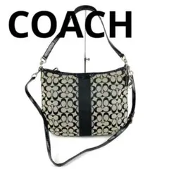 COACH コーチ シグネチャー柄 F29941 2wayバッグ キャンバス 黒