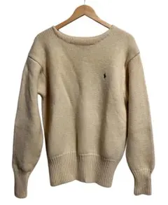 肉厚 90s ビンテージ☆ラルフローレン ボートネック ニットセーター M