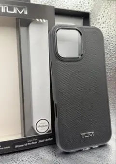 TUMI iPhone 16 Pro Max ケース 本革 ブラック