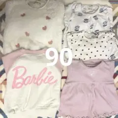 女の子冬服5点おまとめ売り　90㎝