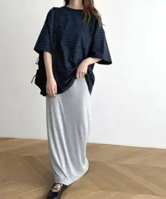 CANALJEAN choice_cnl ／ナローボーダーオーバーTシャツ