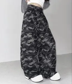 metem select camouflage wide pants