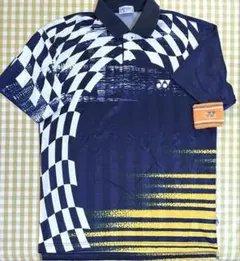 値下げします！YONEX JASPO Mバドミントン シャツ ネイビー/イエロー