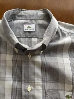 LACOSTE チェック柄 半袖シャツ 44