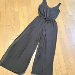 【美品】オールインワン　カバーオール　サロペット　シフォンパンツ　綺麗め