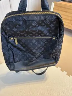 russet✩︎ネイビー　ナイロン レザー リュック