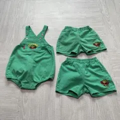 ヒステリックミニ ミニラ サロペット パンツ ハーフパンツ しっぽ ヒレ 90