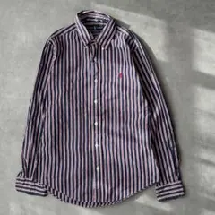 ミ*キ様 16112 ラルフローレン 刺繍ロゴ ポニー ストライプシャツ