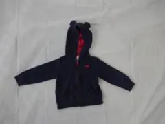 クマ耳付きネイビーのトレーナー