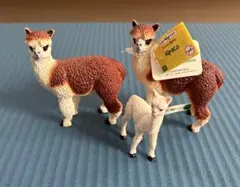 サファリ 社　アルパカ　親子フィギュア　3匹まとめ売り　動物フィギュアのサムネイル