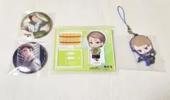 進撃の巨人　ジャン　極楽湯　アクリルスタンド　缶バッジ　ラバーストラップ