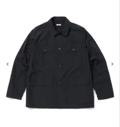 COMOLI コモリ サファリ シャツ 後染め black