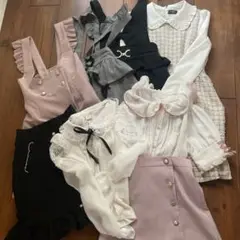 オタ活　お出かけなど　セット　ワンピース　ブラウス　スカート