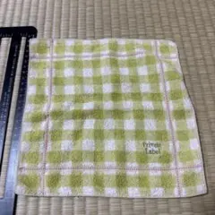 Private Label タオルハンカチ グリーン チェック柄　レディースのサムネイル