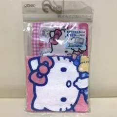 ハローキティ　おしぼり　スライド式ジッパーケース　保冷剤　カップケーキ柄