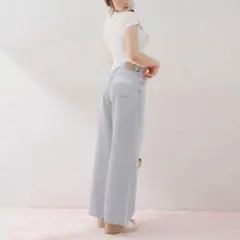 Rose Muse Lace line denim pants - メルカリ