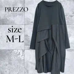 PREZZO プレッツォ 異素材 切り替え ワンピース チュニック M-L