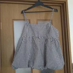 GU バブルヘムギンガムチェック キャミソール