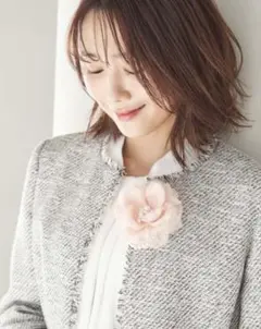 ロペピクニック❣️ラメ入りツイードジャケット 38 M フリンジ ノーカラー