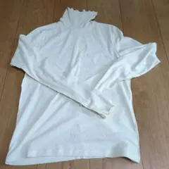 GUソフトリブタートルネックT(長袖)(ややスリム)M　ナチュラル