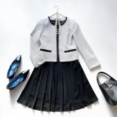 UNTITLEDフレアスカート & SHOO LA RUEツイードジャケット M