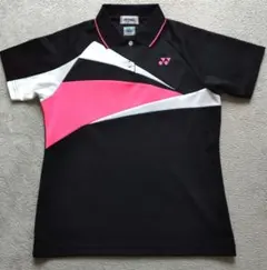 YONEX WET COOL ポロシャツ Mサイズ 黒/ピンク　レディース