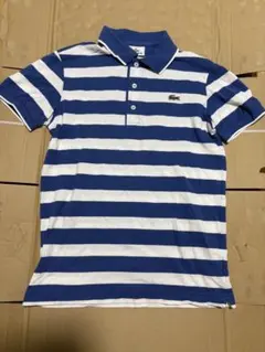 LACOSTE 青白ストライプ ポロシャツ サイズ2