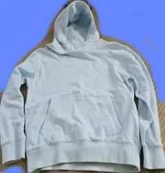 adidas フードパーカー L used 薄い水色