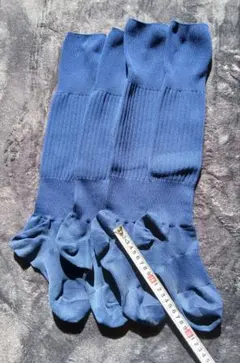 青色 長ソックス 2足セット