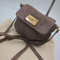 極美品 マークバイマークジェイコブス レザー ショルダーバッグ シボ革 プレート