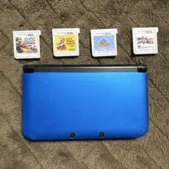 NINTENDO 3DS LL 青色 本体初期済み ソフト付き
