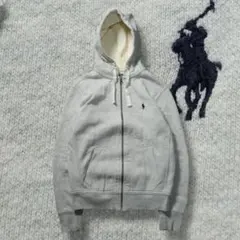 90s y2k ポロバイラルフローレン ジップパーカー ヘビーウェイト サーマル