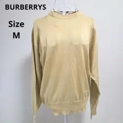 【人気☆BURBERRYS】黄色　コットン　セーター　サイズM