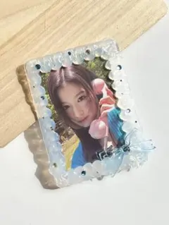 ホイップデコ　クリアブルー⋆︎*　/ パステル　リボン　レジン　キラキラ　ストーン