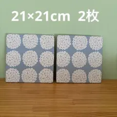 ファブリックパネル　サークルフラワー　21×21 2枚セット　未使用
