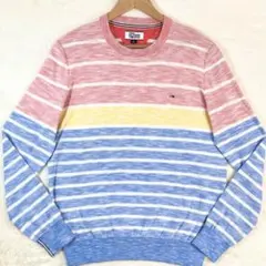 【未使用級】トミーヒルフィガー ボーダーニット コットン100% S