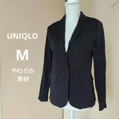 ブラック やわらか素材 テーラードジャケット