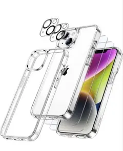 iPhone 14 13 ケース 液晶保護 2枚 フィルム 2枚 レンズフィルム