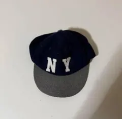 NYロゴ刺繍 ベースボールキャップ ネイビー