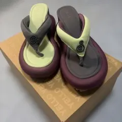 今期新作☆YELLO☆ ULI TONGS SANDALS デニム 厚底 M - メルカリ