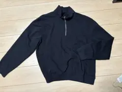 H&M ブラック ハーフジップ スウェット L 廃盤品