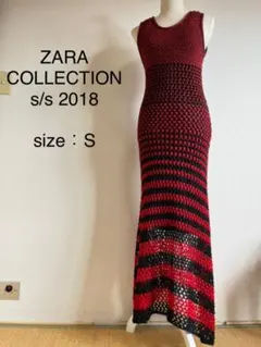 ZARA コレクション ロングワンピース ドレス リネン ノースリーブ