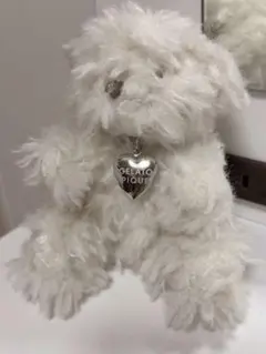 ジェラートピケ　キーホルダー　クマ　ベアー　ファーベアチャーム　ホワイト