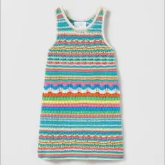 ZARA カラフルクロシェニット ワンピース　130cm
